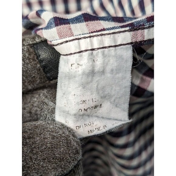 Billy Reid Shirt XL Standard Cut Linen Blend? Long Sleeve Button Colorful Check - Picture 5 of 14